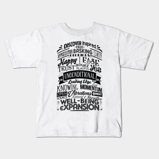 ABC FEEL GOOD Abraham-Hicks Inspired Typography Law of Attraction Kids T-Shirt